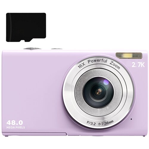 INF digitalni fotoaparat 48MP 2.7K fhd 16X digitalni zoom, spletna kamera, samodejno ostrenje lightpurple, (21266058) Cene