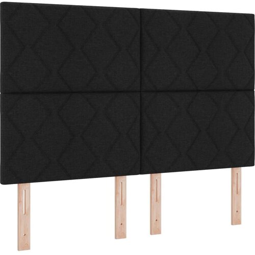 vidaXL Box Spring krevet s madracem i klupom Crna 140x200 cm Tkanina Cene
