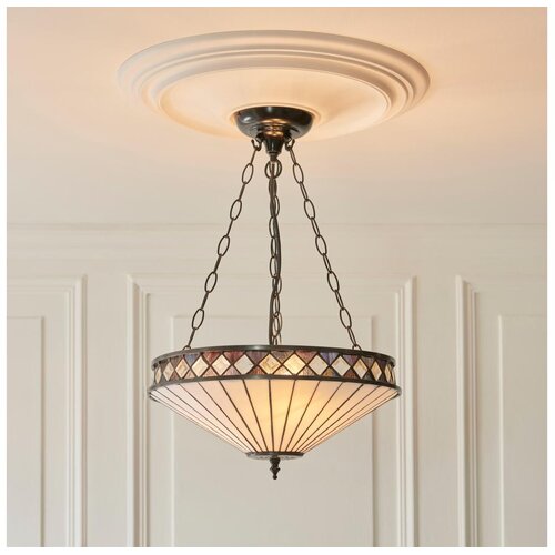 Endon 111870 - Tiffany FARGO luster na lancu, 3xE27/10W/230V, prečnika 41,5 cm Cene
