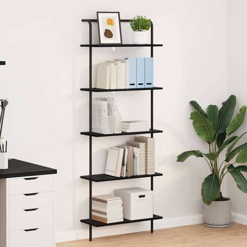 vidaXL Polica Crni hrast 60 x 24 x 168 cm Konstruirano drvo Cijene