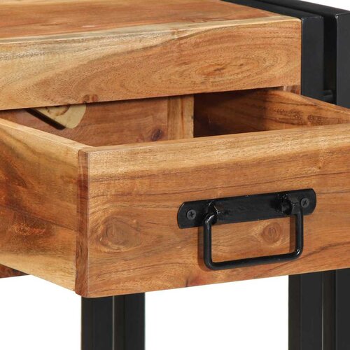  Noćni ormar 2 pcs Smeđa 40 x 35 x 50 cm Čvrsto drvo akacije Slike