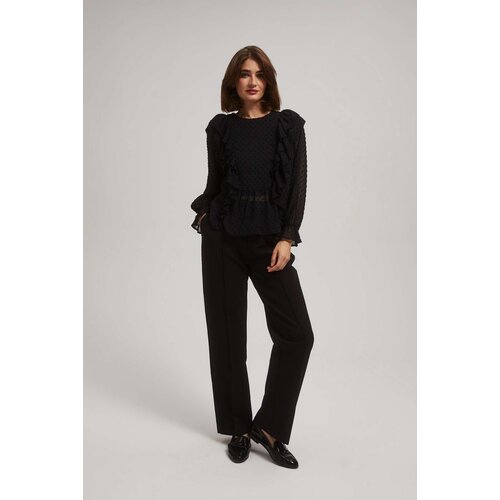 Marisse Black Pleated Trousers Slike