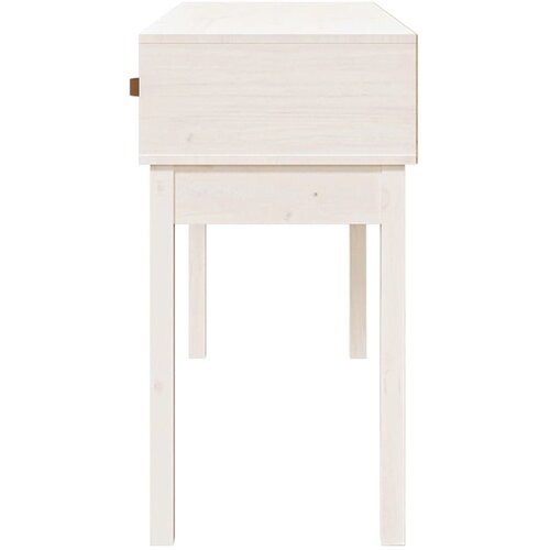 The Living Store Konzolni stol bijeli 114 x 40 x 75 cm od masivne borovine Slike