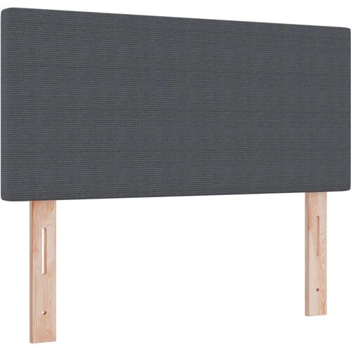 VidaXL naslon za glavu tamnosiva drvo, tkanina 100 cm Slike