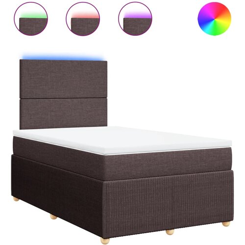 Maison Chic Box spring postelja - Vzmetna postelja z vzmetnico temno rjava 120x190 cm blago SL17381, (21895053) Slike