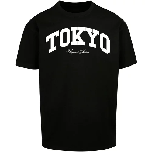 MT Upscale Majica 'Tokyo College' črna / bela