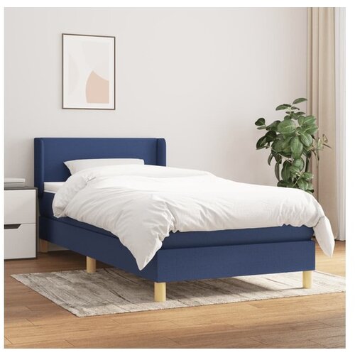  Box spring postelja z vzmetnico modra 100x200 cm blago Cene