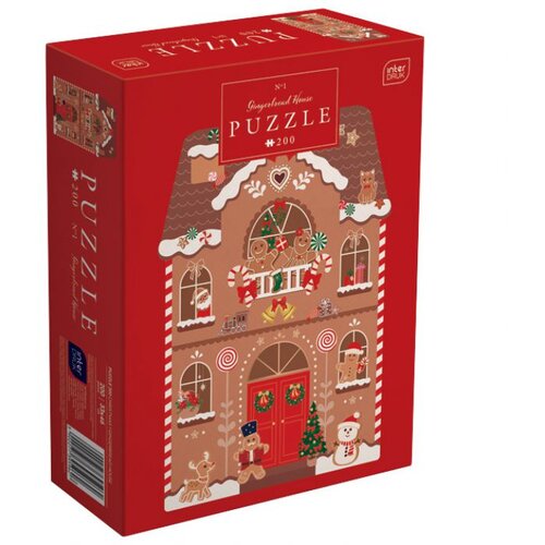  PUZZLE 200 KOS CHRISTMAS "GINGERBREAD HOUSE" INTERDRUK Cene