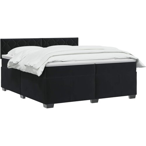  Boxspring krevet s madracem Crna 200 x 200 cm Bar&amp;scaron;un Slike