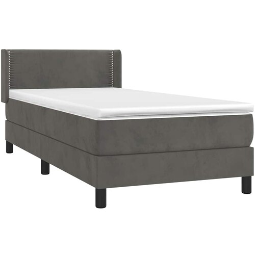 Box spring krevet s madracem tamnosivi 100x200 cm bar&amp;scaron;unasti Slike