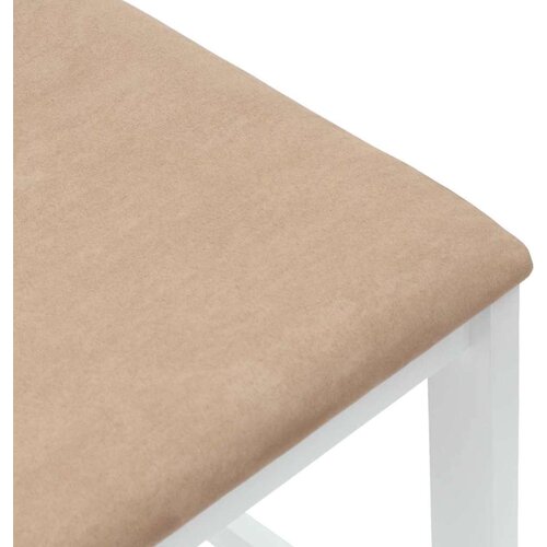  Trpezarijske stolice 2 pcs Bijelo 40 x 47 5 x 99 5 cm - Bijela i smeđa Slike