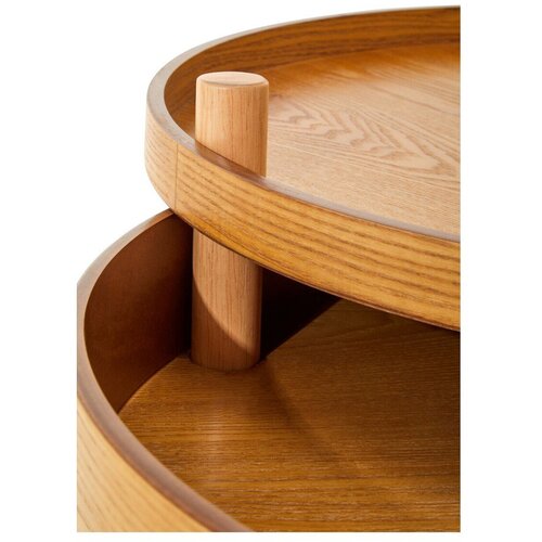 Premier Housewares Okrugao pomoćni stol u dekoru bora &amp;oslash; 60 cm Viborg &amp;ndash; Slike