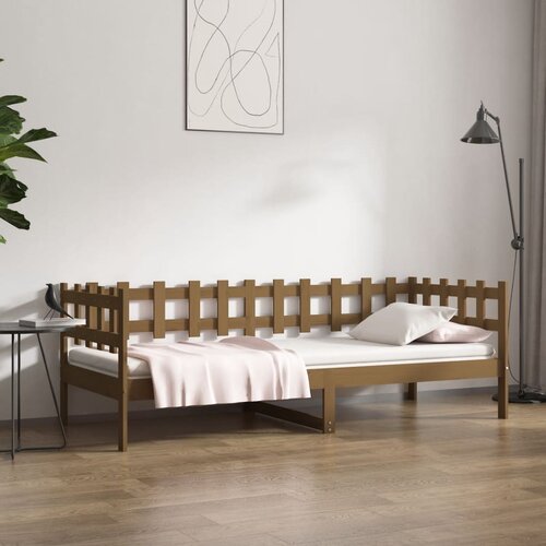  Dnevni ležaj smeđa boja meda 90x200 cm od masivne borovine Cene
