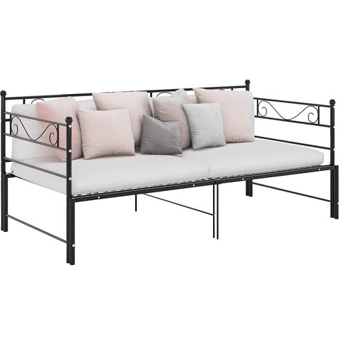 Okvir za krevet na razvlačenje crni metalni 90 x 200 cm Cene