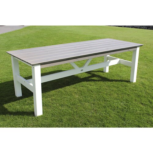 Serija pohištva za uporabo na prostem VIKING, miza DxŠxV 2200 x 900 x 770 mm, siva / bela Cene