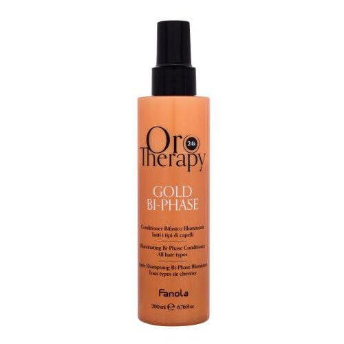 Fanola Oro Therapy 24K Gold Bi-Phase Conditioner negovalen balzam v spreju brez izpiranja za ženske Cene