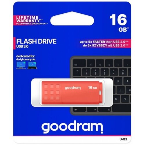 Goodram UME3 USB izbrisivi memorijski pogon 16 GB USB Tip-A 3.2 Gen 1 (3.1 Gen 1) Narančasto Cijene