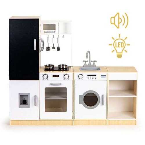 ECO TOYS Drvena kuhinja za decu Natur&White XXL Cene