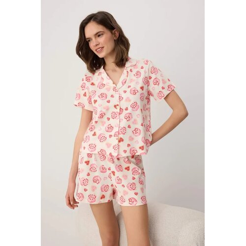 TRENDYOLMILLA ženski set pidžama Thmss26Pt00168, Ecru-Pink Cene