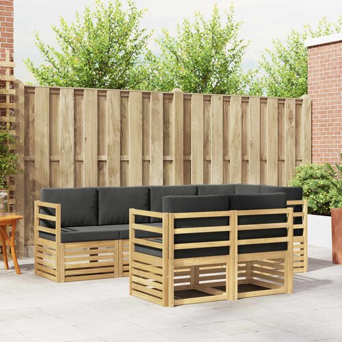 Set vanjskih sofa 7 pcs Bijela i antracit 245 x 126,5 x 73 cm Cene