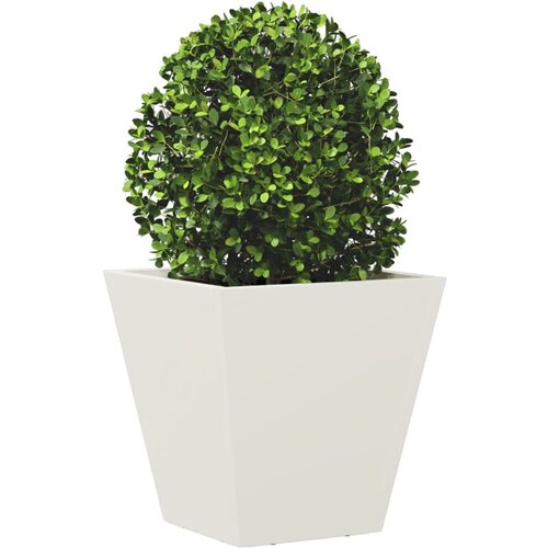 Vrtne sadilice 2 kom bijele 30x30x30 cm čelične Slike