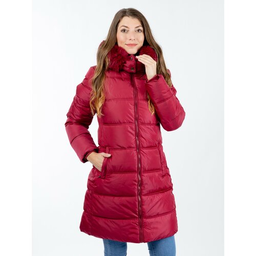 Glano Women's quilted jacket - burgundy Slike