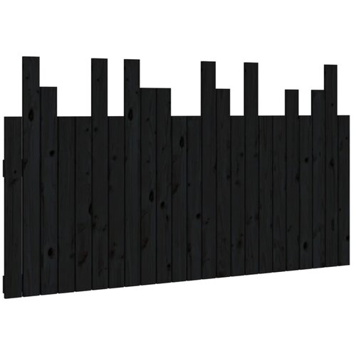 Maison Chic stensko posteljno vzglavje - vzglavna omarica - nočna omarica črno 146,5x3x80 cm trdna borovina, (21706656) Cene