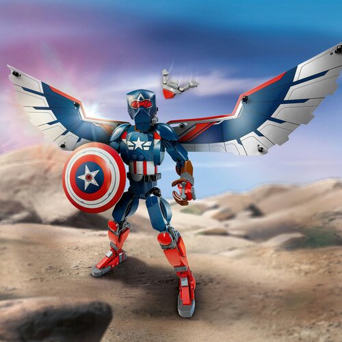 Lego Super Heroes - Figura novog Captaina Americe za slaganje (76296) Slike