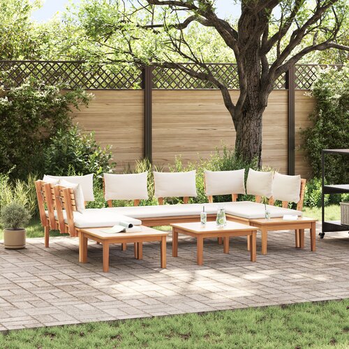 vidaXL Set klupa za vrt od 4 dijela s jastucima Solid Wood Teak, Set klupa za vrt od 2 dijela Solid Wood Teak Cijene