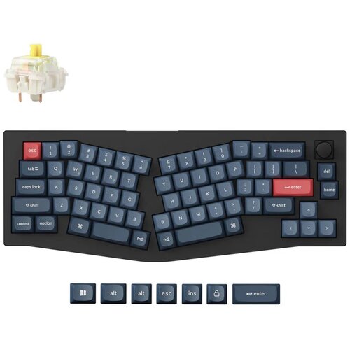 KEYCHRON V8 Max QMK/VIA Brezžična Mehanska Tipkovnica, Bluetooth / 2.4 GHz, Banana Tactile Switch, US Layout, V8M-D4, (21733075) Slike