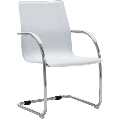  Konzolna uredska stolica od umjetne kože bijela