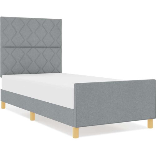  Okvir kreveta Svjetlosiva 100x200 cm Tkanina Slike