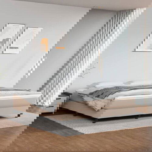 vidaXL Krevet s oprugama i madrac cappuccino 160x200cm od umjetne kože Cene
