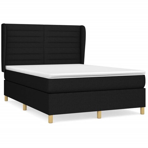 Maison Chic Box spring posteljni - Vzmetna postelja z vzmetnico črn 140x190 cm blago SL13602, (21881813) Cene