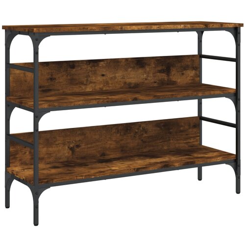 Maison Chic konzolna miza - miza ob steni dimljen hrast 100x32x75 cm inženirski les, (21786392) Cene