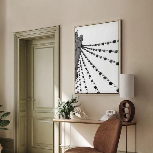  Slika - Joyful Festival (1 Part) Vertical 40x60 U prirodnom drvenom okviru Slike