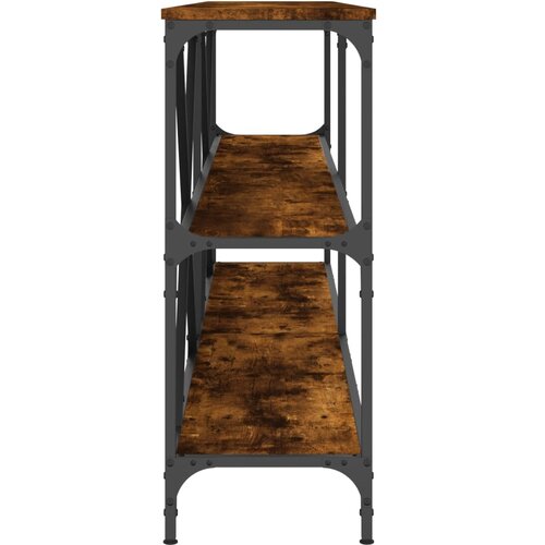  Konzolni stol boja hrasta 200 x 30 x 75 cm od drva i željeza Slike