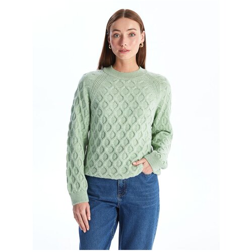 LC Waikiki Crew Neck Self-Patterned Long Sleeve Women's Knitwear Sweater Cene