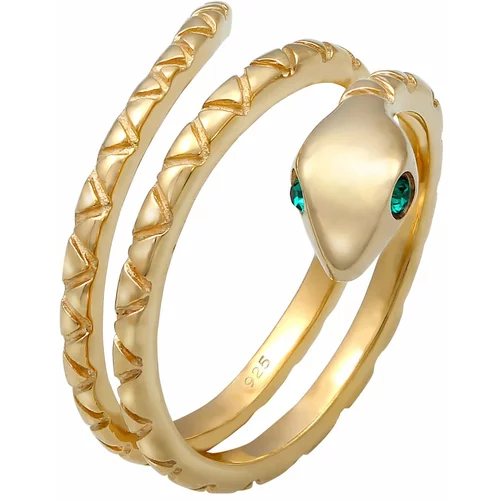 ELLI Prsten zlatna / smaragdno zelena