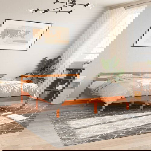 Furnova Posteljni okvir brez vzmetnice vo&amp;scaron;č. rjav 180x200 cm borovina, (21941577) Slike