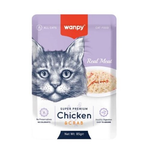WANPY Cat sos za mačke - Piletina i kraba 12x85g Cene