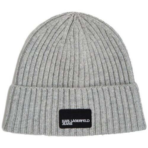 Karl Lagerfeld KLJ TURNED UP BEANIE Siva Slike
