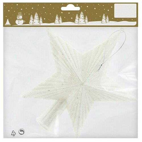  vrh za božićno drvce (bijele boje, 18 x 19 cm) Slike