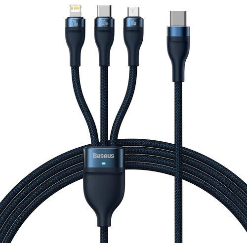 Baseus Flash Series II USB-C USB Type A kabel Iphone Lightning microUSB 100W 1,5 m modra, (21091075) Cene