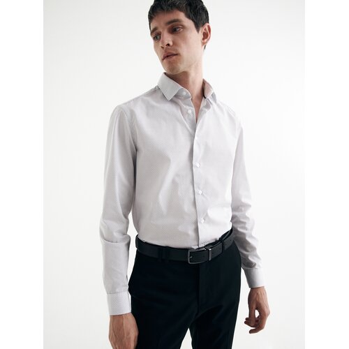 Reserved srajca slim fit s pikami - bela Cene