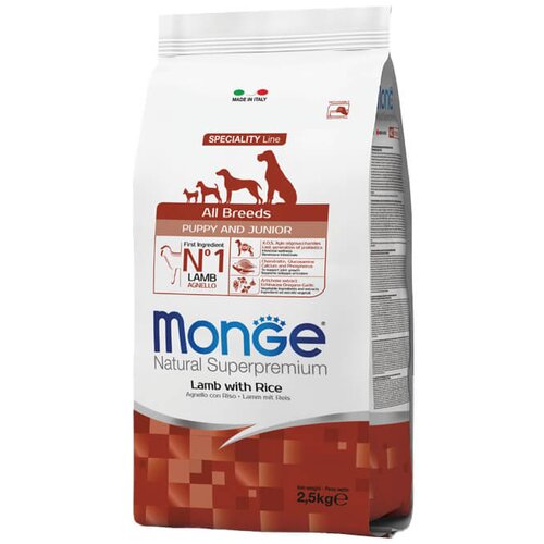 Monge hrana za štence i juniore svih rasa sa jagnjetinom i pirinčem (800g, 2,5kg i 12kg) 2,5kg Cene