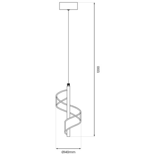  LED luster na sajli LARGO LED/10W/230V zlatni Slike