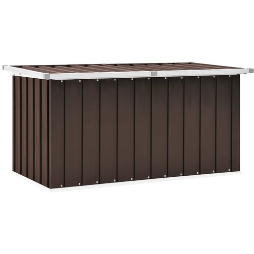 VidaXL Vrtna &amp;scaron;katla za shranjevanje rjava 129x67x65 cm Slike