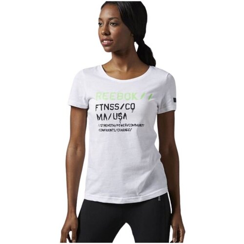 Reebok Majice s kratkimi rokavi AJ7420 Bela Cene