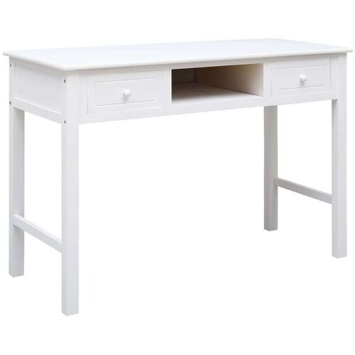 Pisaći stol bijeli 110 x 45 x 76 cm drveni - Bijela Cijene